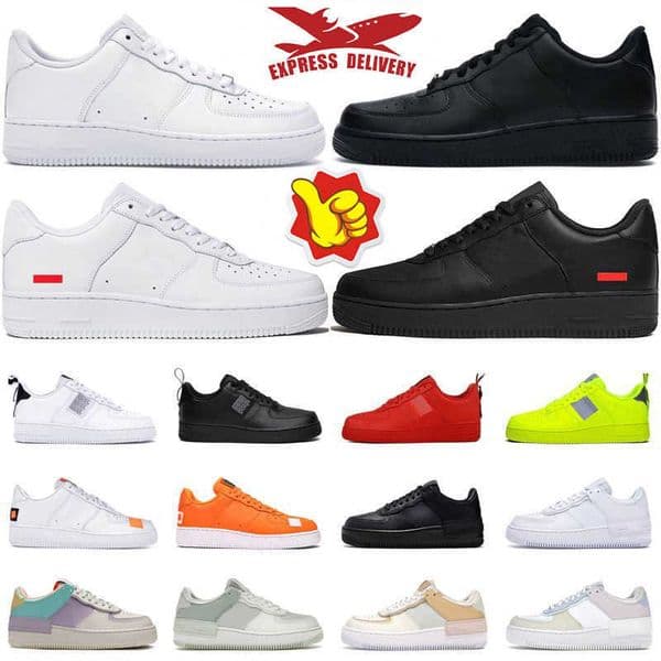 One for 1 Running Shoes Mens Women White Black Low Shadow Utility Classic Triple Trainers Outdoors Sports Sneakers Size 36-45