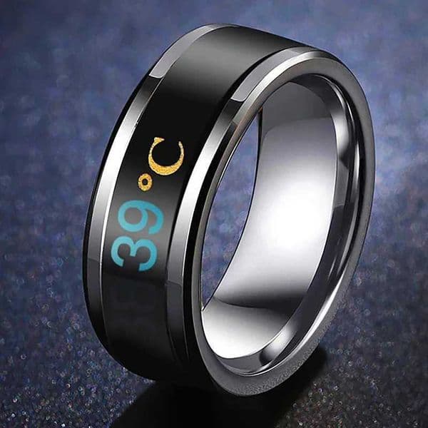 New Intelligent Temperature Ring Fashion Intelligent Stainless Steel Classic Wedding Couple Modern Women Waterproof Ring Jewelry M250407