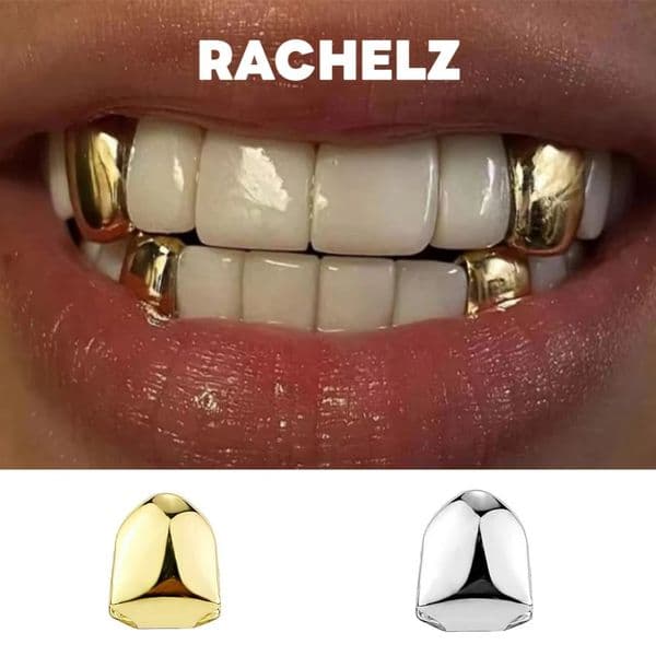 RACHELZ Simple Single Glossy Teeth Braces Hip Hop Tooth Caps For Women Men Jewelry Dental Grills Couple Gift 251105