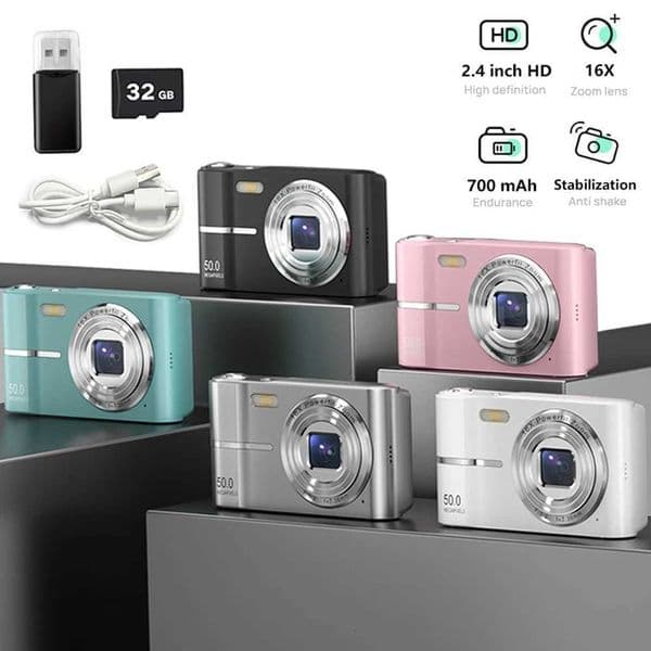 4K Digital Camera 50MP 16X Student Camera Outdoor Anti-Shake Digital Video Camera Flash Video Recorder Small Video CameraW251107