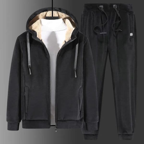 Men Fleece Suit TwoPiece Plus Velvet Winter Thick Warm Male Lamb Casual Tracksuit plus Size 8XL 7XL 6XL w251106