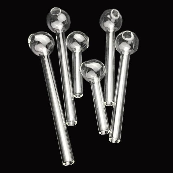 Goodsstore 6cm 10cm 12cm 15cm Glass Smoking Oil Burner Glass Pipes 22mm Big Ball Bowl 8x1mm Thick Straw Tube Straw Tube Smoking Hand Pipe