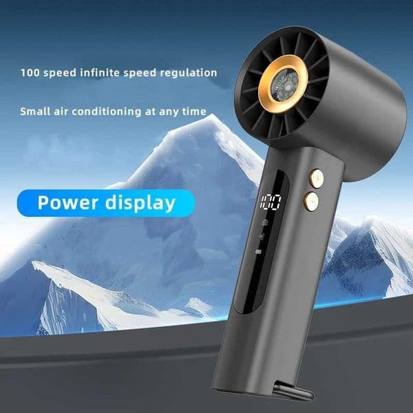 USB charging handheld fan small portable desktop fan adjustable from 1 to 100 levels displaying battery level W250403