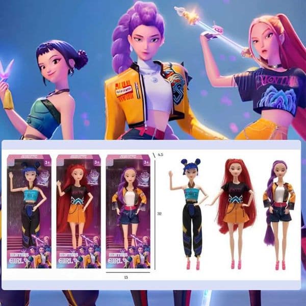 2026 NEW 3 Trendy Kpop Devil Hunter Dolls Vinyl Dolls Christmas Gifts Birthday Gifts Halloween Gift Girls Toys Z251107