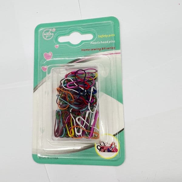 Colorful Safety Pins Set, Assorted Multi-Color Metal Pins for Sewing, Crafting & Fabric Fastening, Home Sewing Kit Supplies