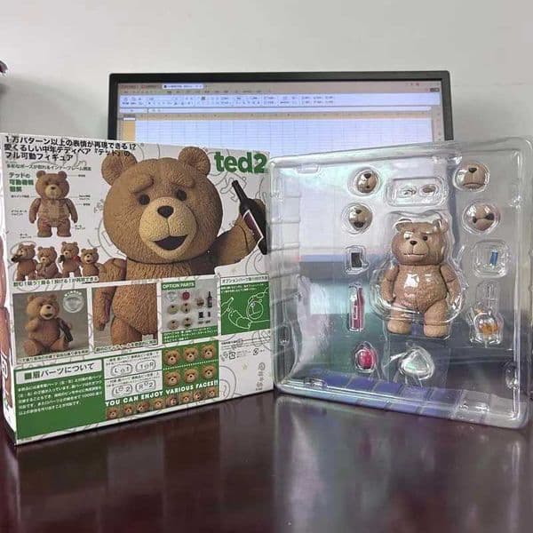 Boxed Teddy Bear Figure Movie TED 2 Ted Action Figure Model Toys 10cm Joint Movable Doll Creative Birthday Gift