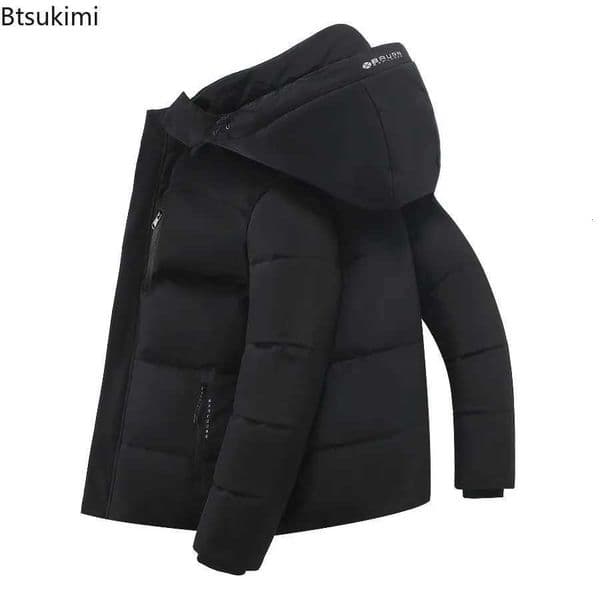 2025 Mens Black Hooded Casual Puffer Jackets Winter White Duck Down Coats Quality Male Outdoor Windproof Thicker Warm ParkasT251107