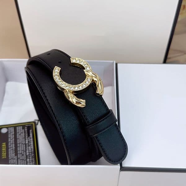 cc belt designer high quality 5a chasnel top brand Belts Cowgirl Fashionable Women Garter Wrap Metal Buckle Leisure Black 2026 new trend casual cha nelbelt fb3