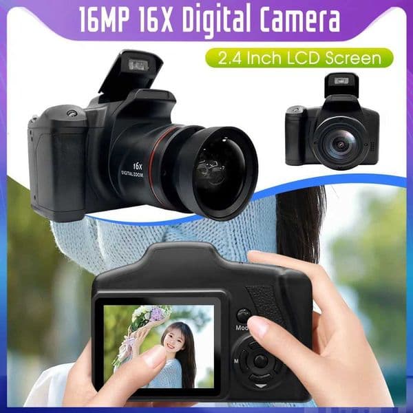 16MP Digital Camera 16X Digital Zoom Video Camera with 24 Inch TFT LCD Screen Vlogging Camera Recorder for PhotographyW251107