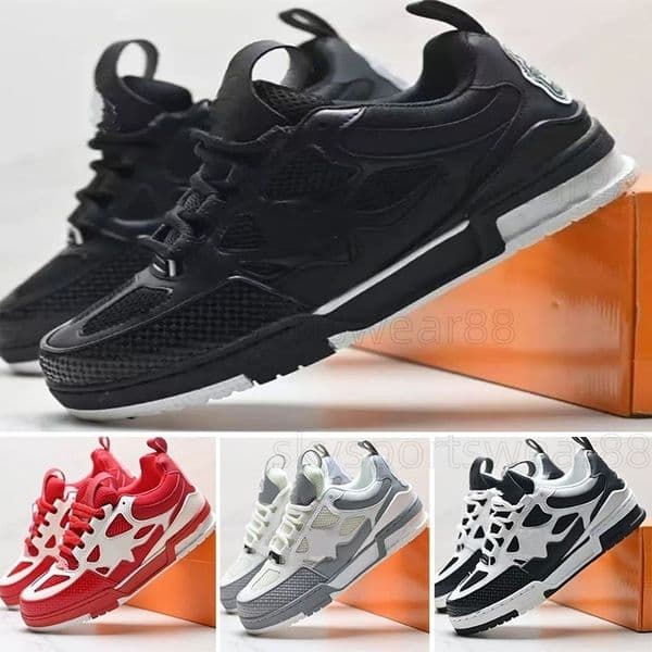 Luxury Designer Shoes Men women Sneaker Skate Sneakers Calf Trainer Platform Sneakers Rubber Shoe loves Trainer Lace-up Skate Shoes 36-45 P7