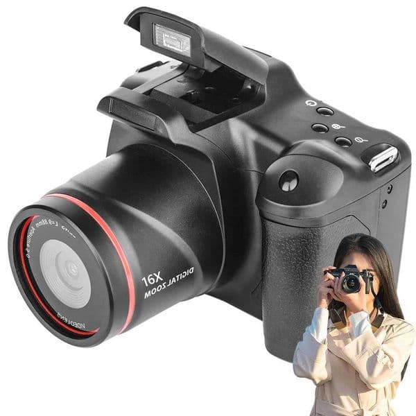 1080P 16MP Digital Camera with 24 Inch LCD Screen Camcorder Vlogging Camera for Photography and VideoW251107