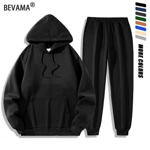 Mens Sports Suit Autumn and Winter Outdoor Sports Hoodie Pants 2 Sets Fashion Loose Casual Sportswear Pullover and PantXJ251106