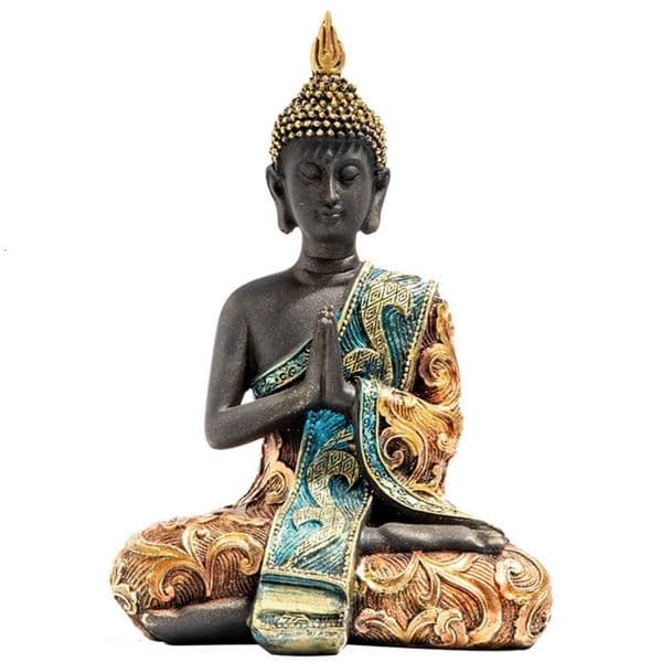 Buddha Statue Thailand Sculpture Resin Handmade Buddhism Hindu Feng Shui Figurine Meditation Home Decor Ornament 250407