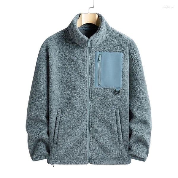 Men's Jackets Thicken Polar Fleece Jacket Autumn Winter Versatile Warm Sports Coat Men Outdoor Stand Up Collar Casual Loose Couple Coats