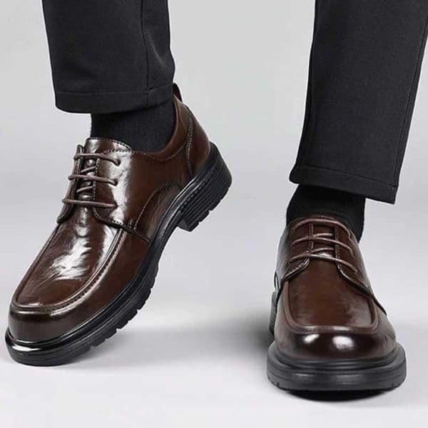 Height Increasing Platform Round Toe Loafers Leather Shoes for Men Retro High Quality Fashion 2025 Trend on Sale Man Casual Shoe Z251107