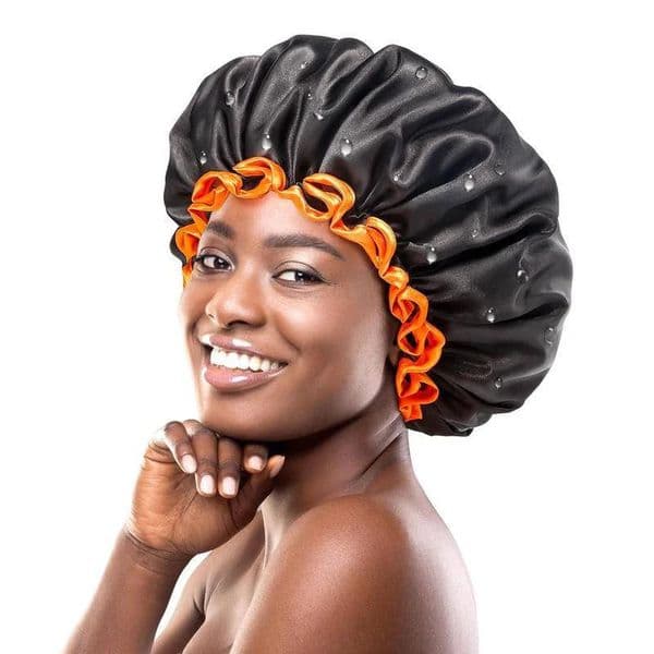 Large Shower Cap Thick Long Hair Braids Reusable Waterproof Double Layers Bathing Hair Treatment Hat for Women Men 250407