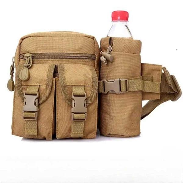 Mens Nylon Waist Pack for Hiking Camping - Lightweight Water Bottle Phone Pouch Outdoor Sports Belt BagXJ251106