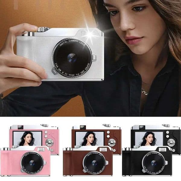 Front/Rear Dual Camera 4K HD Digital Camera 16x Zoom Autofocus Entry-Level CCD Camera Rechargeable LED Fill lightW251107