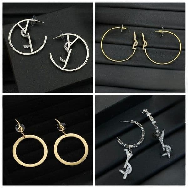 Classic Brand Hoop Earrings Designer Diamond Letter Earrings Luxury 18k Gold 925silver Plated Earrings High-quality Party Jewelry Gifts