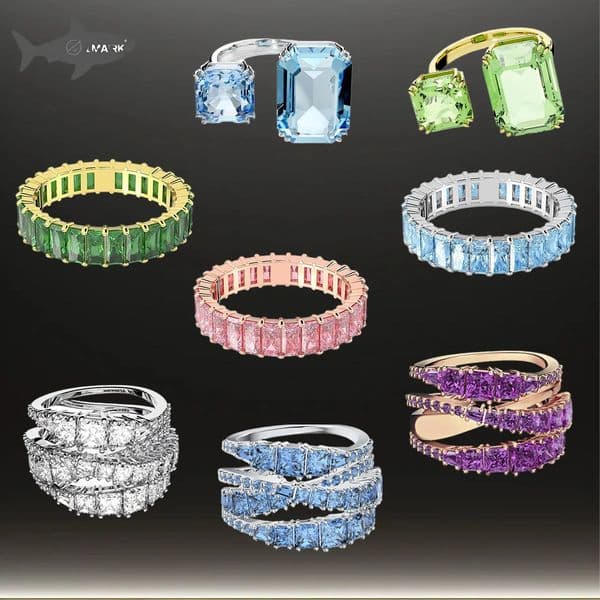 Dopamine Zircon Couple Ring Suitable for Rainbow Color Candy Theme Daily Dressing Party Preferred 251103