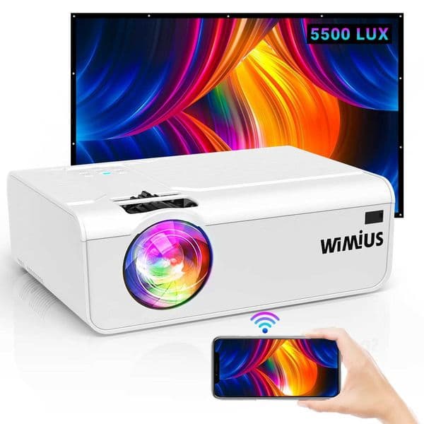 New Mini Projector WiFi Projectors K2 Native 1080P/4K Support 300 Screen LUNENS 5500 projector for Home Projector phone X250407