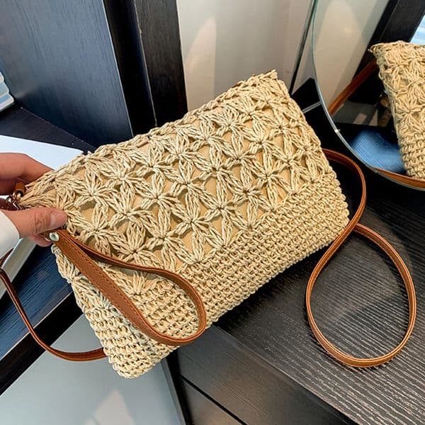 Ladies Fashion Summer Straw Crossbody Bag Women Beach Holiday Shopping Woven Shoulder Handbag Messenger Purse For Bags 251106BANJIA
