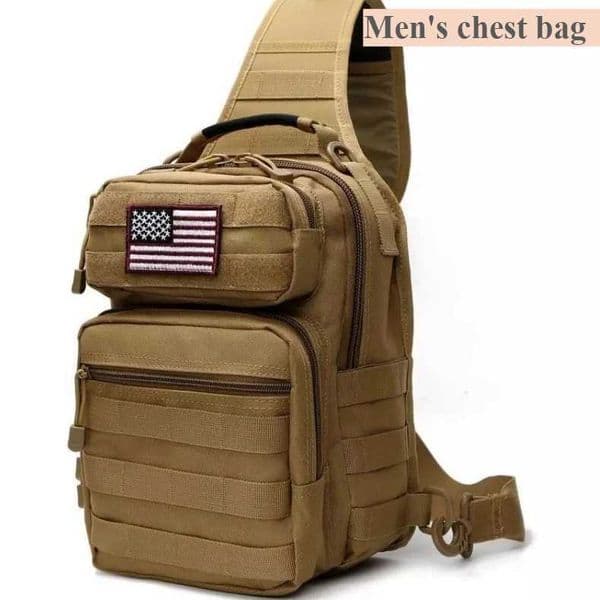 Outdoor Leisure Travel Chest Bag Mens Solid Color Oxford Cloth Shoulder Pack Multi-functional Camo Crossbody BagXJ251106