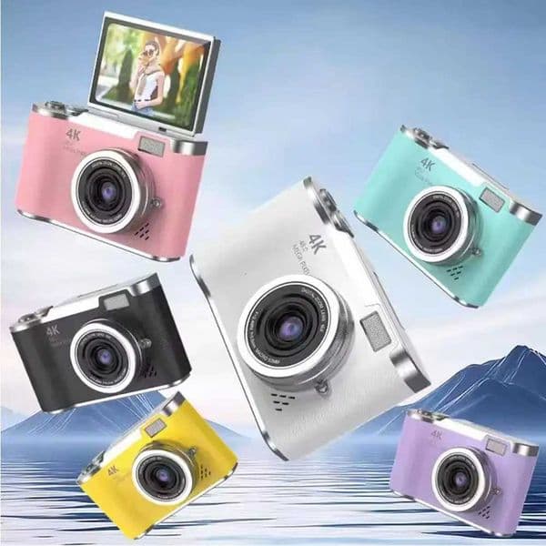 4K CCD 8X Digital Zoom Digital Camera for Student 48MP Compact Digital Photography Camera 180Flip Screen Selfile Camera RENEARW251107