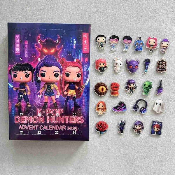 Kpop Demon Hunters Advent Calendar Huntrix Rumi Mira Zoey SAJA Boys Derpy Tiger New Years Decor Christmas Countdown Toys Gifts Z251107
