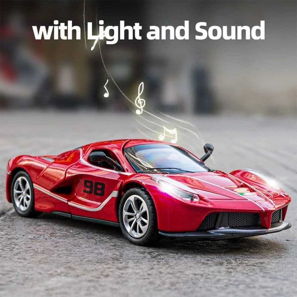 1/36 Ferrari racing model car and toy car pullback car alloy die-casting model open doors collectible giftsXJ250407