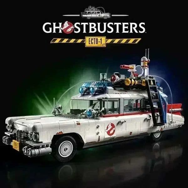 Kids' Craft & Playset Durable Plastic Bricks for Assembling Realistic 'Ecto-1' Police Wagon