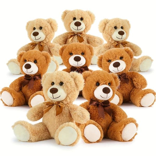Bulk Teddy Bears Stuffed Animal 8 Packs Small Stuffed Teddy Bear Plush 14 Cuddly Soft Stuffed Animals Bulk For Kids 251105