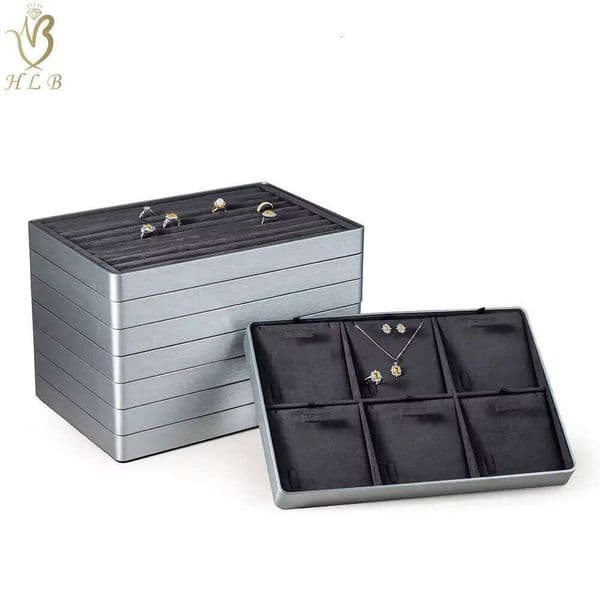 Affordable Metal Stackable Gray Custom Set Jewelry Display Tray from China
