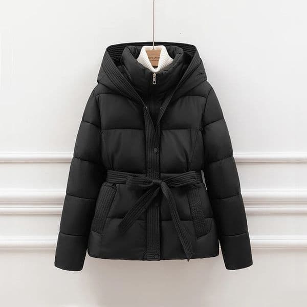Slimming ort down Cotton Jaet Womens Thiened Winter Coat with Hood Dstring Waist Sli Outerwear for Ladies 251105