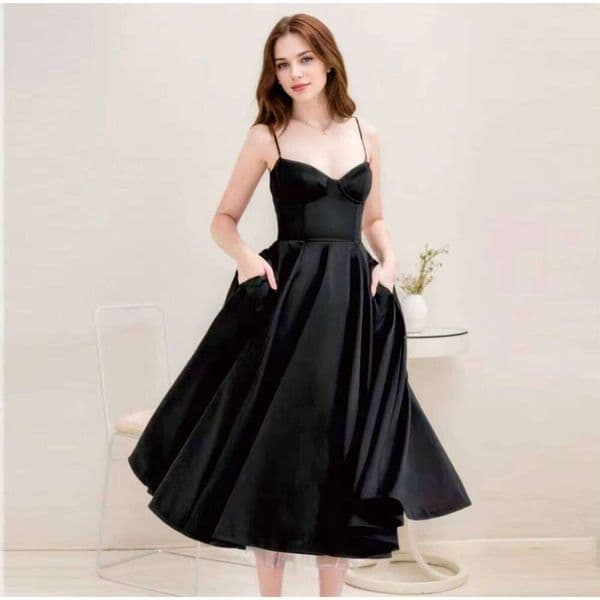 Custom Plus Size Women's Little Black Abaya Dress Summer Wear -- Made in China prom