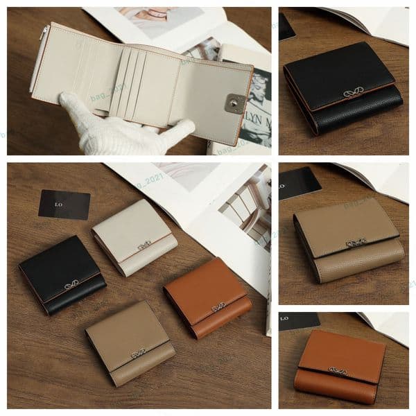 Lwo Luxurys Designer Wallets Men Women Purse With Box Lady Purse Designer Bag Card Holder Coin Wallets Coin Purse Short Wallet Cards Holders L1124