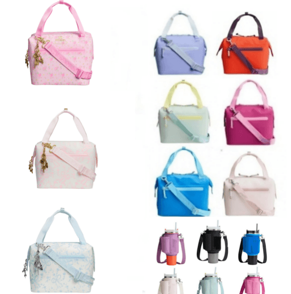 STOCK US Warehouse And Lunch Box All Day Julienne Mini Soft Bag 10-Can Travel Cooler Bags Holiday Christmas Gifts Coquette Bow Chantilly Limited 118 Free Shippi
