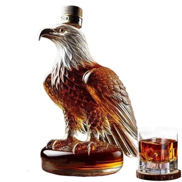 Eagle Liquor Decanter Dad Husband Glass Whiskey Decanter Bottle Exquisite Eagle Liquor Bottle Fun Home Decoration for Holidays 251106BJ