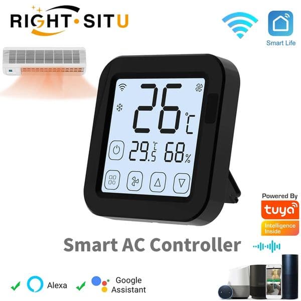 Tuya WiFi AC Thermostat Universal AC Remote Control Smart Life Temperature Thremostat Built-in Temperature Humidity Sensor 250402