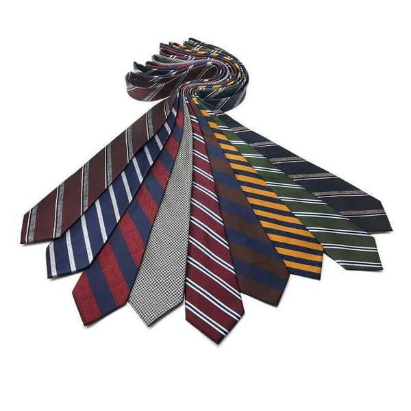 Wholes 8CM Mens Necktie Classic Ties For Man Wedding Business Party Polter Stripes Striped Jacquard Ascot Accessories X250407