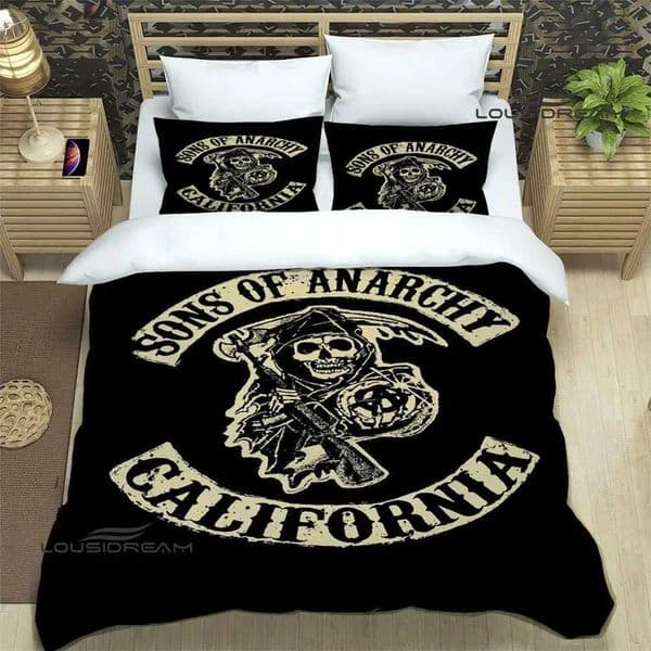 Sons of Anarchy Retro Printed Bedding Exquisite Bedding Set Down Duvet Set Bedding Set Luxury Birthday Gift X250408