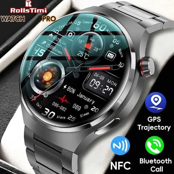 Smart Watch Tooth Call NFC GPS Tracker IP68 Waterproof Heart Rate Health Monitor Smart Watch Mens GT Pro 2025 NewXJ250408