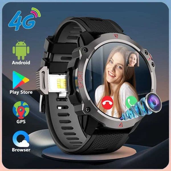 1.5-inch 4G network SIM card smart watch camera video call GPS Wifi Android etooth smart watch port Play Store download applicationXJ250408