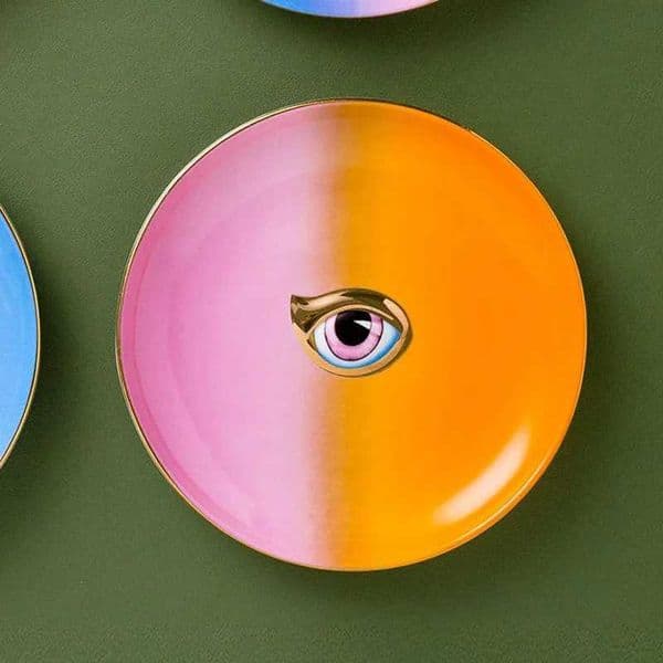 Vilead Ceramic Trkiye Devils Eye Plate Ring Necklace Jewelry Tray Living Room Table Decoration Candy Tray Storage Room X250408