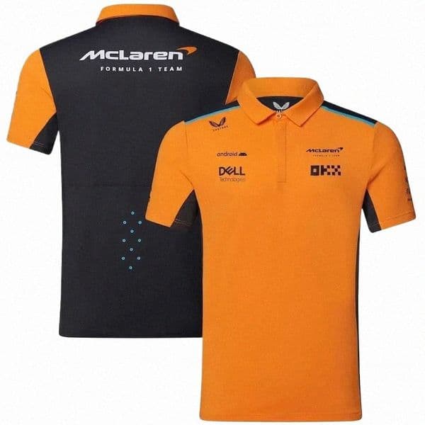 mclaren f1 polo shirt F1 racing suit motorcycle suit breathable quick drying round neck short sleeved mountain bike T-shirt dh V29L#