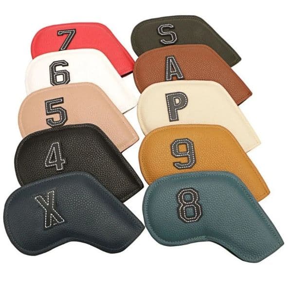 10pcsset Golf Iron Headcover 3-9PSA Club Head Cover Embroidery Number Case Sport Golf Training Equipment Accessories 251104BJ