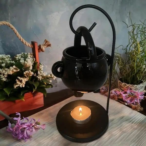 Hanging Cauldron Wax Witch Caldron Pot Candle Holder Witchcraft Supplies Essential Oil Incense Aroma Diffuser Home Decor 250407