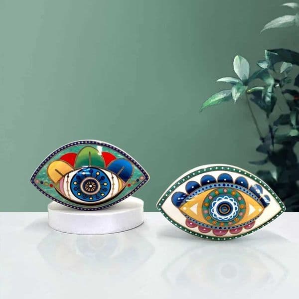 2026 Morocco Trkiye Blue Evil Interior perfume Digital Ceramic Devils Eye Model Nazar Amulet Statue Charm Desktop Home Room cologne Decoration Free Shipping