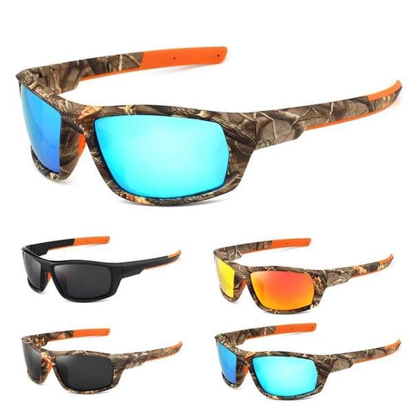 Outdoor Polarized Sunglasses Color Camouflage Sports Fishing Riding Sunglasses Beach Sunglasses Mens Sunshade Glasses UV400 W250408