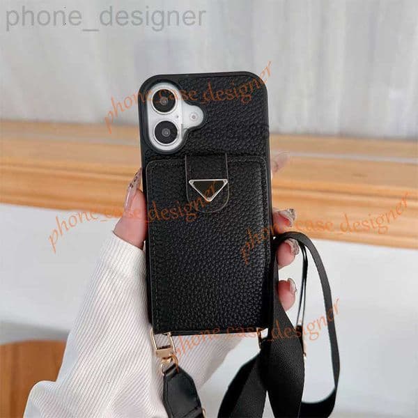 Designer case Wallet iPhone Case Card Holder Leather for Apple 17 16 15 Pro Max 14 13 12 Crossbody Mobile Cover Lanyard sling Handbag 0LQ1 9EPP